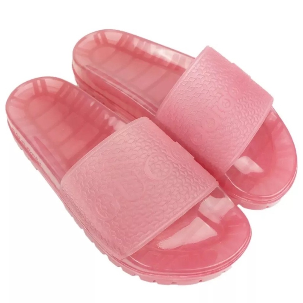 Gucci x Adidas Pink Jelly Translucent Slides Sandals 37
